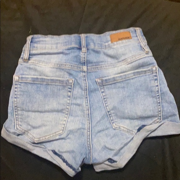 Garage High Waisted Denim Shorts - Picture 2 of 2
